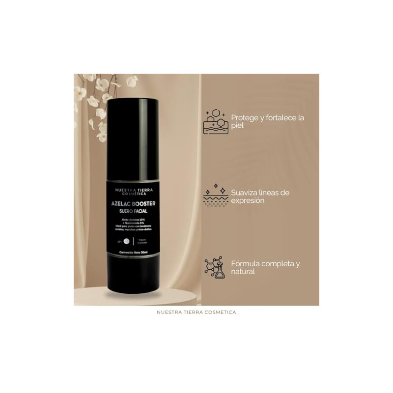 Booster Azelaico 10% + Niacinamina 5% Combate melasma y manchas