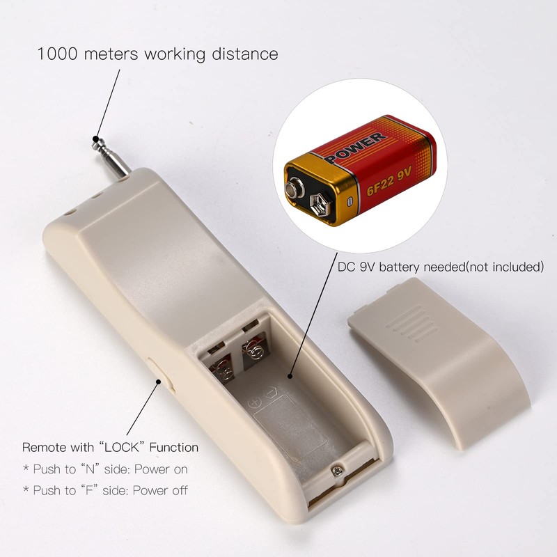 KTNNKG 20-30 amp Waterproof Remote Control Power Switch with Long