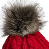 Caspar MU104 Knitted Women's Hat With Fur Bobble -