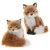 RAZ Imports Furry Brown and White Fox Ornaments