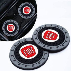 Cup Holders for Fiat 500 Qubo Doblo Panda Bravo 124 Spider Tipo Multipla Strada, Car Cup Holder Coasters for All Brands Listed,Silicone Non-Slip Car Cup Mat 2pcs