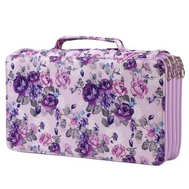 Lbxgap Portable Colored 300 Slots Pencil case Organizer with Printing Pattern for Watercolor Pens or Markers, Pencil Case Organizer for Artist