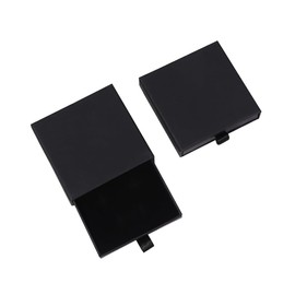 UUYYEO 4 Pcs Cardboard Drawer Display Jewelry Boxes Mini Drawer Gift Boxes Empty Necklace and Earring Boxes Ring and Bracelet Gift Boxes for Valentine's Day Anniversaries Black