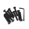 binifiMux 10pcs 1/4"-20 x 1-1/2" Black Rivet Countersunk Socket Cap