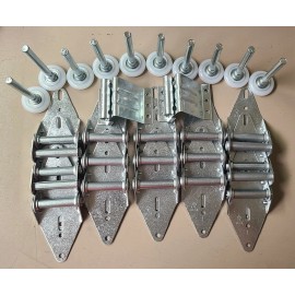 Napolean Garage Door Hardware Kit for 16x7 Includes Hinges,13 Ball Rollers & Top Fixtures
