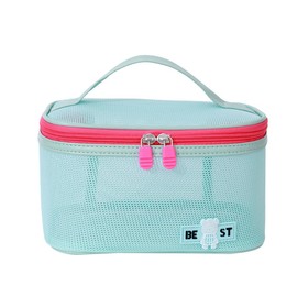 Aylashine Toiletry Bag, Makeup Bag, Cosmetic Bag, Mesh Cosmetic Bag, Lightweight, Mesh Pouch, Large Capacity, Cute, Business Trip, Travel, Portable, Multiple Colors Available, blue (light)
