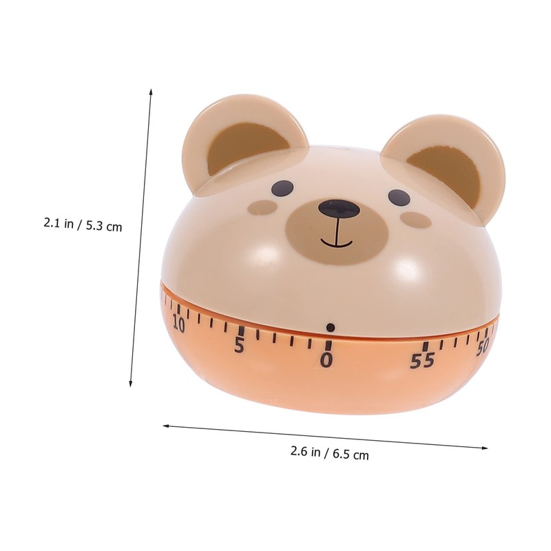 LIFKOME 1Pc Khaki Mechanical Timer for Cartoon Reminder Easy Operation