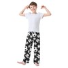 Boys Pajama Pants Traditional Black White Soccer Ball Elastic Waist