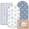 Civarua Kids Stretch Baby Bassinet Sheets - 3 Pack Baby