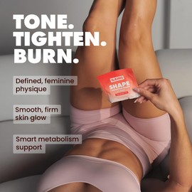 Gains in Bulk Shape Instantized Creatine for Women, Strawberry Fizz Flavor, Vegan Daily Workout Supplement with Hyaluronic Acid and Paraxanthine, Supports Energy and Lean Muscle, 20 Packets