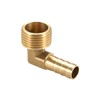sourcing map Brass Barb Hose Fitting, 90 Degree Elbow 10mm