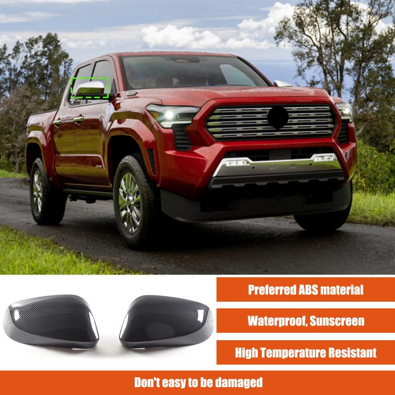 car-attention Carbon Fiber Style Rear View Mirror Outside Cover Cap