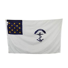 3x5' Rhode Island Regiment American Revolution Flag, Durable All-Weather Nylon, Reinforced Fly End Stitching, Proudly Made in the USA