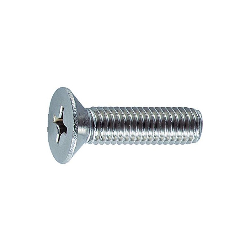 TRUSCO B06-0204 Flat Head Small Screws, Stainless Steel, Full Screw,