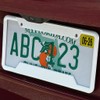 Premium License Plate Frame Holder, White, Slim Design, 12.6 x