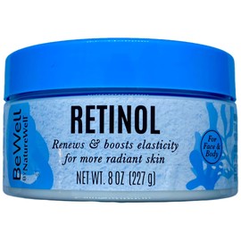 Retinol Renewing Cream for Face & Body 8oz – Advanced Anti-Aging Formula to Hydrate, Firm & Restore Skin Elasticity.