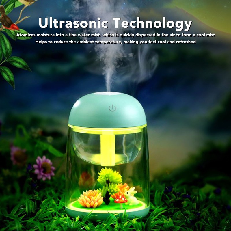 Micro Landscape Humidifier Cute Quiet 2 in 1 Ultrasonic Essential