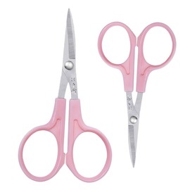 DOITOOL 2pcs Curved Sewing Scissors Pointed Tip Shears for Embroidery Crafting Ergonomic Handle for Diy Needlework