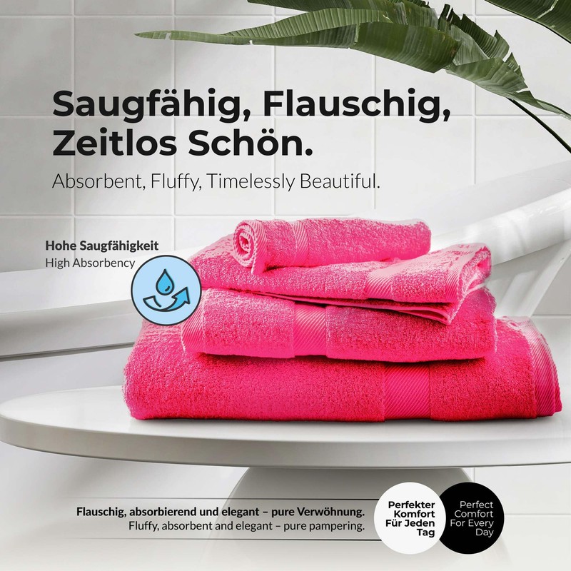 Etérea Carli Hand Towels, Single + Set + Bath Mat,