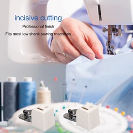 MUNEFE Side Cutter Sewing Machine Presser Foot, Side Cutter Presser Foot Feet, 2Pcs Household Sewing Machine Attachment for Low Shank Sewing Machines