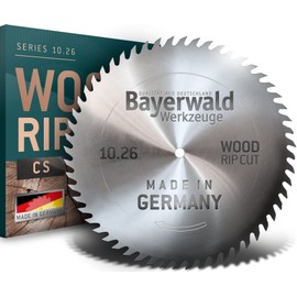 Bayerwald CS Circular Saw Blade, Diameter 250 mm x 1.6 mm x 30 mm, Wolf Tooth (56 Teeth), Coarse, Quick Cuts, Firewood & Wood Materials, Longitudinal and Cross Section