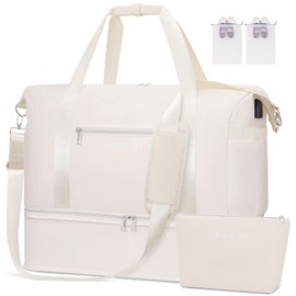 Weekender Bags for Women,Extra large 66L Expandable Travel Duffel Bag with Shoe Compartment,USB Charging Port,Toiletry Bag Set,Overnight Backpack Carry On for Outdoor,Hospital,Gym,Beach