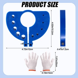 Power Drill Bit Sharpener for All Bits, ABS Material Multi-Purpose 10-Notches Precision Angle Grinder Drill Bit Sharpener Drill Bit Grinding Attachment with Gloves (Blue)