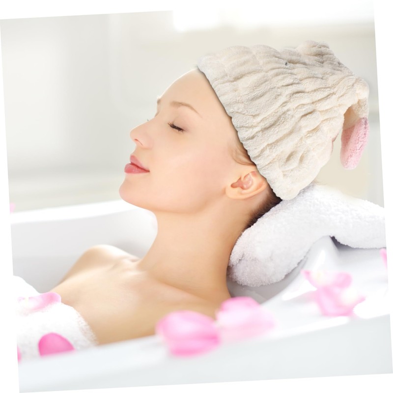 IWOWHERO Animal Embroidered Hair Drying Cap for Women Super Absorbent
