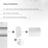 Vent Systems 5" Inch White Air Vent Duct Connector Flange