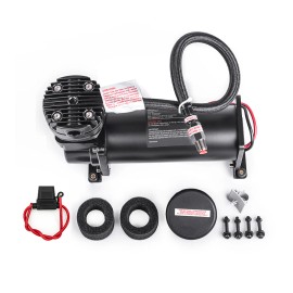 USA Stock 12V 480c Black Air Ride Suspension Compressor Kit 200 PSI OUTLET 1/4 NPT Car Air Suspension Compressor/ PumpSpecification: X480C-14-BK