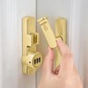 INIRET Gold 90 Degree Barn Door Lock,Mechanical Password Lock,Flip Latch