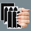 1860 Pcs French Tip Nail Guides, Self-Adhesive French V-Shaped Moon
