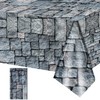 1 Pack Cobblestone Tablecloth Stone Printed Table Cover Medieval Table