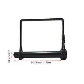 Truleego 2 Pack 3/8 x 2-3/4 Trailer Hitch Pin Heavy-Duty Black Zinc Steel Hitch Lock Pin with Secure Clip Coupler Locking Pin for Towing Truck Tractor PTO Shaft Quick Release Trailer Latch Pin (2)