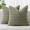 MIULEE Pack of 2 Corduroy Decorative Throw Pillow Covers 18x18