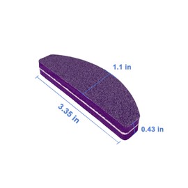 20 pulidores de uñas, limas de uñas de doble cara, bloques de pulido de grano 100/180, portátil, lavable, lima de lijado en forma de arco (morado)