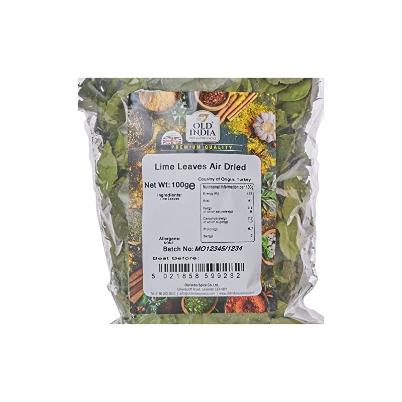 Old India Lime Leaves Air Dried 100g