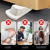 4 Pack Door Stoppers for Bottom of Door, White 4.8x2.2x1.3in