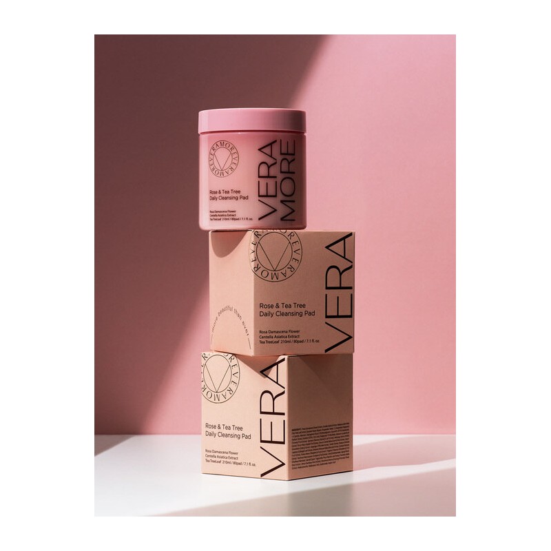 Veramore Rose & Tea Tree Daily Cleansing Pads 70 sheets
