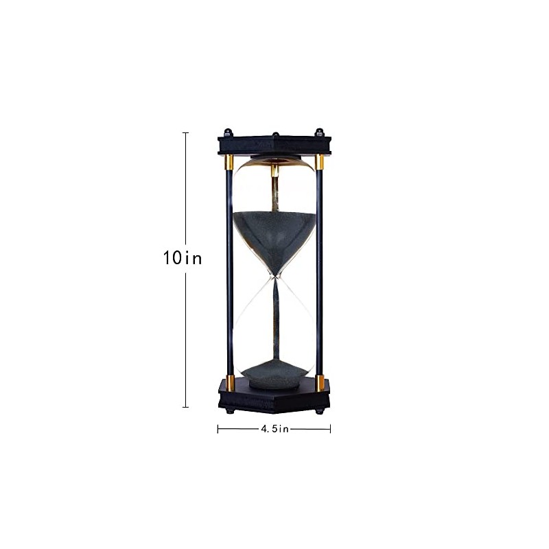 Large Hourglass Timer 60 Minute, Decorative Hexagon Frame Sandglass with