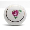 WAKI TW-167 Ceramic Knob, White Flowers, 1.5 inches (38 mm)