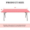 3 Pcs Plastic Picnic Table Cover Checkered Tablecloth Fitted Rectangular