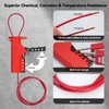 Boviisky Lockout Tagout Cable Lock, 1 Pack Adjustable Cable Lock,