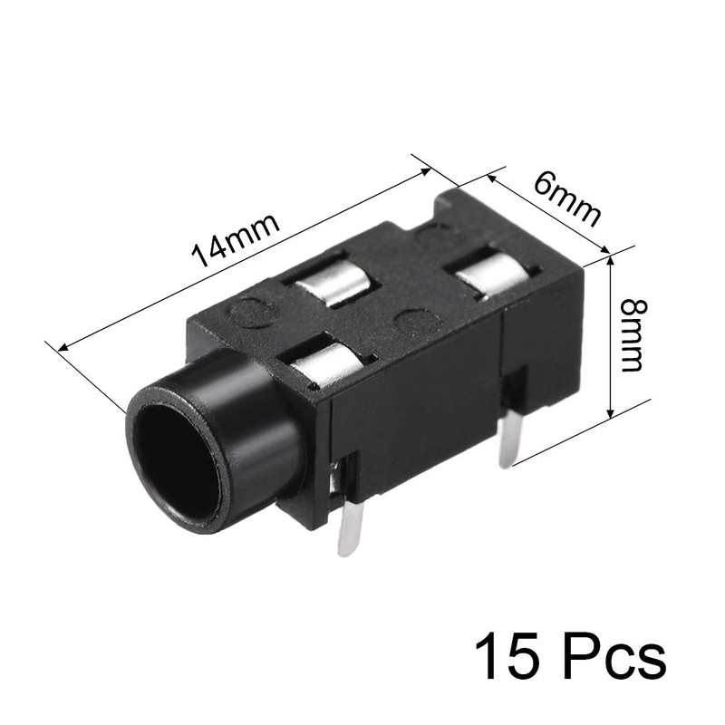 uxcell 3.5 mm Audio Jack Connector PCB Mount Female Socket