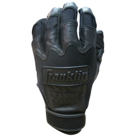 Franklin 20599 BLK Men's Baseball Batting Gloves, CFX High School Model, Black, S