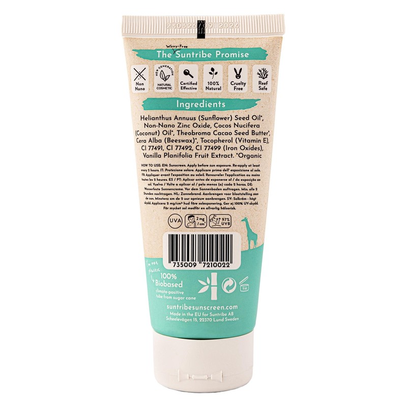 Suntribe organic sun cream, for body and face, SPF 30,