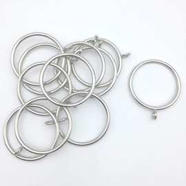 C.M. Curtain Rings, Sliding Rings, Inner Diameter: 2.0 inches (50 mm), Silver, Suitable for Poles up to 1.8 inches (45 mm) Diameter, Pack of 20