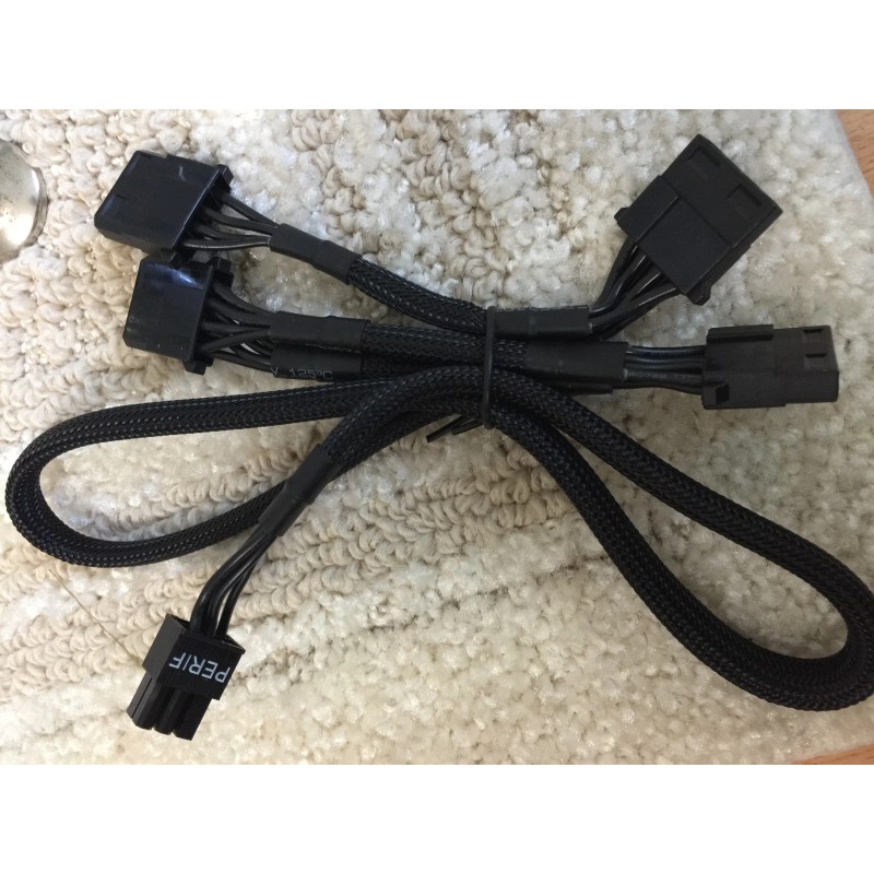 eVGA 6 pin Perif to 4x IDE DRIVER POWER cable
