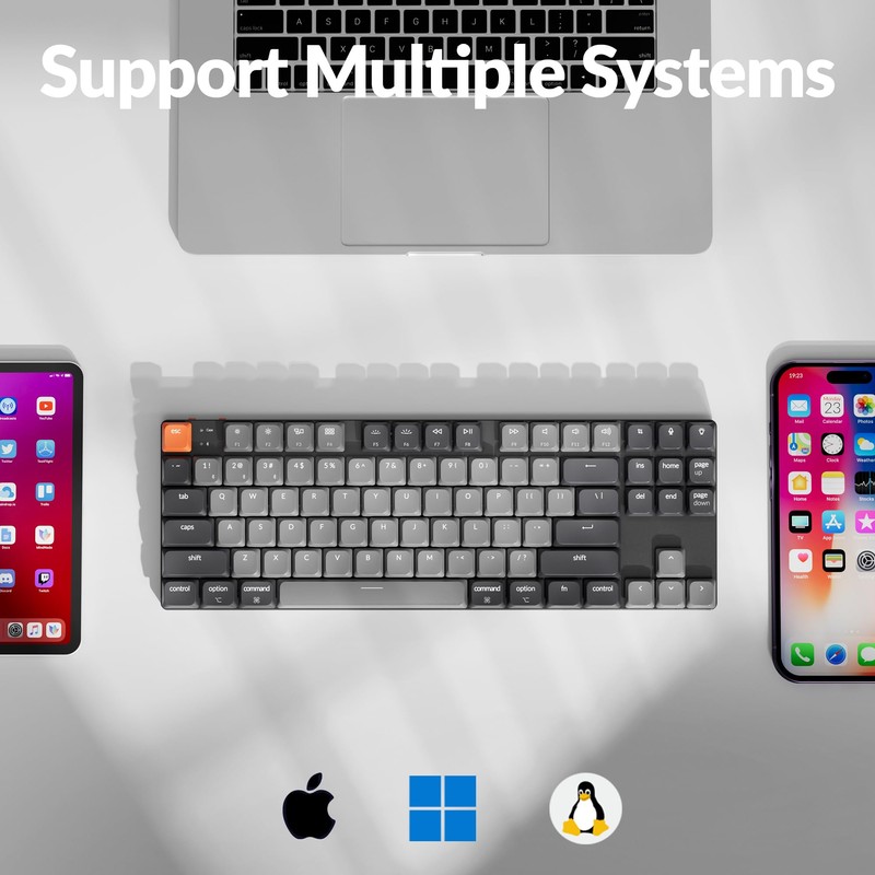 Keychron K1 Version 6 QMK Low Profile Mechanical Keyboard TKL,