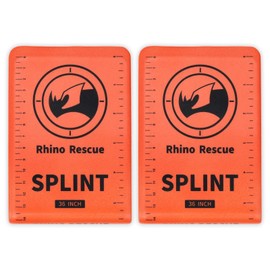 RHINO RESCUE RHINO RESCUE First Aid Splint 36" X 4.3" Orange-Gray, Keep Bones in Position (2, Folded)